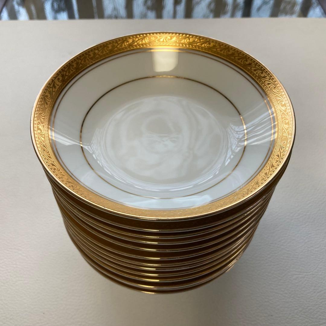 ノリタケ レジェンダリー クレストウッド ゴールド 金彩 13枚 レトロ