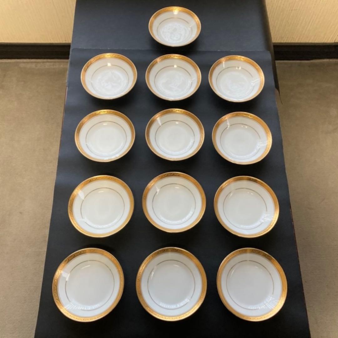 ノリタケ レジェンダリー クレストウッド ゴールド 金彩 13枚 レトロ