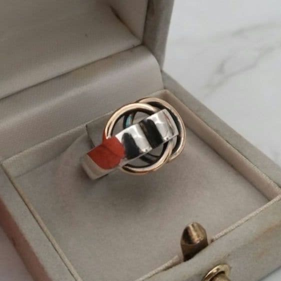 HERMES エルメス ドゥザノー コンビ リング 9号