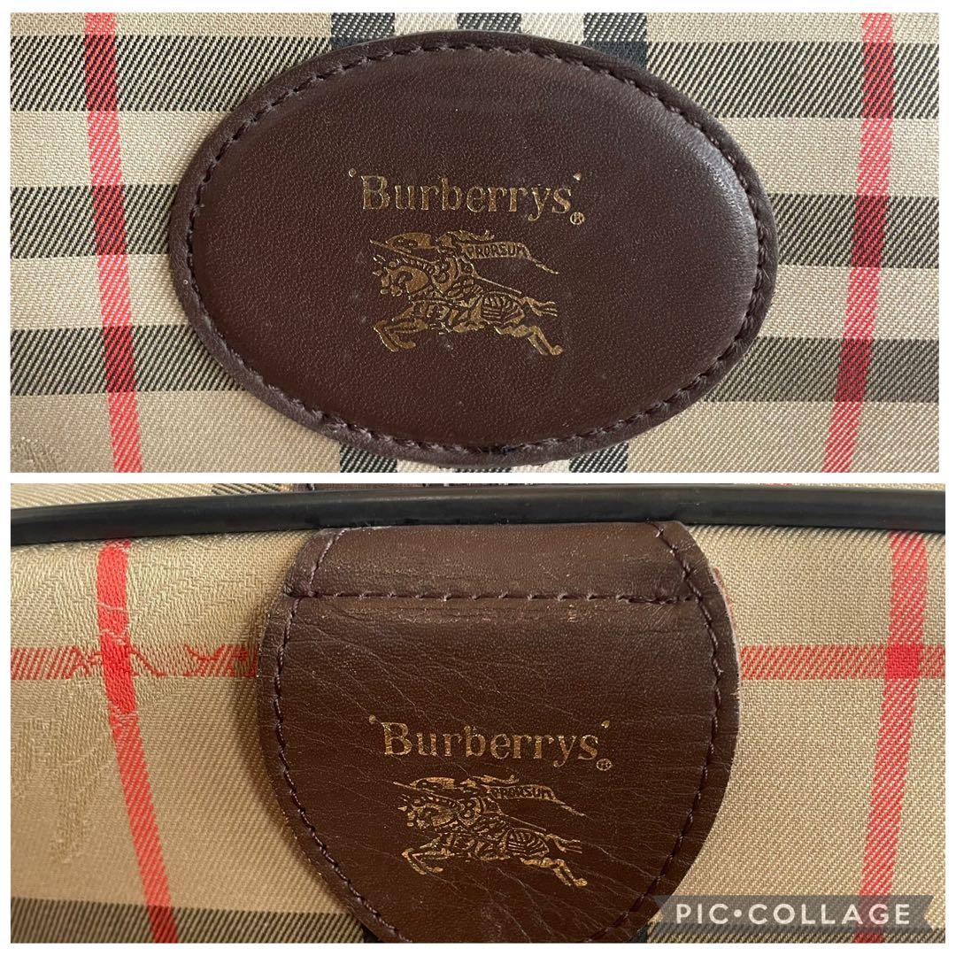 【ゆ様】 美品バーバリー ボストンバッグ ノバチェック 大容量 旅行 ホース