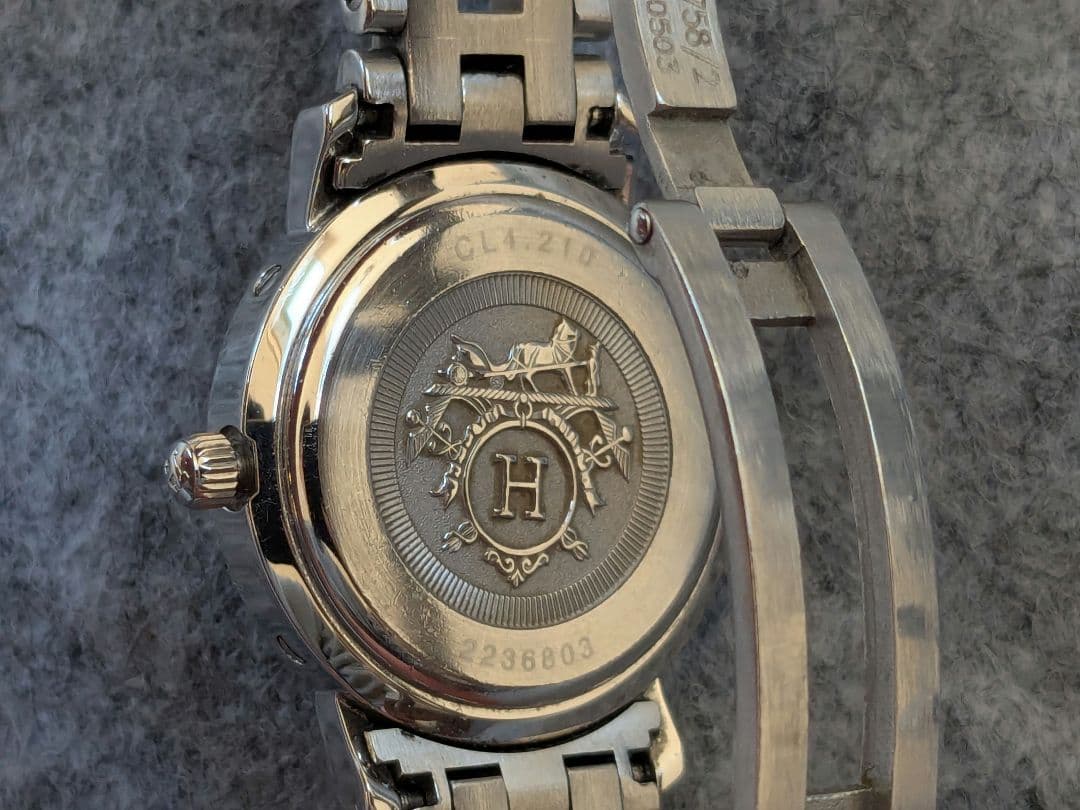 HERMES クリッパー CL4.210 文字盤ピンク