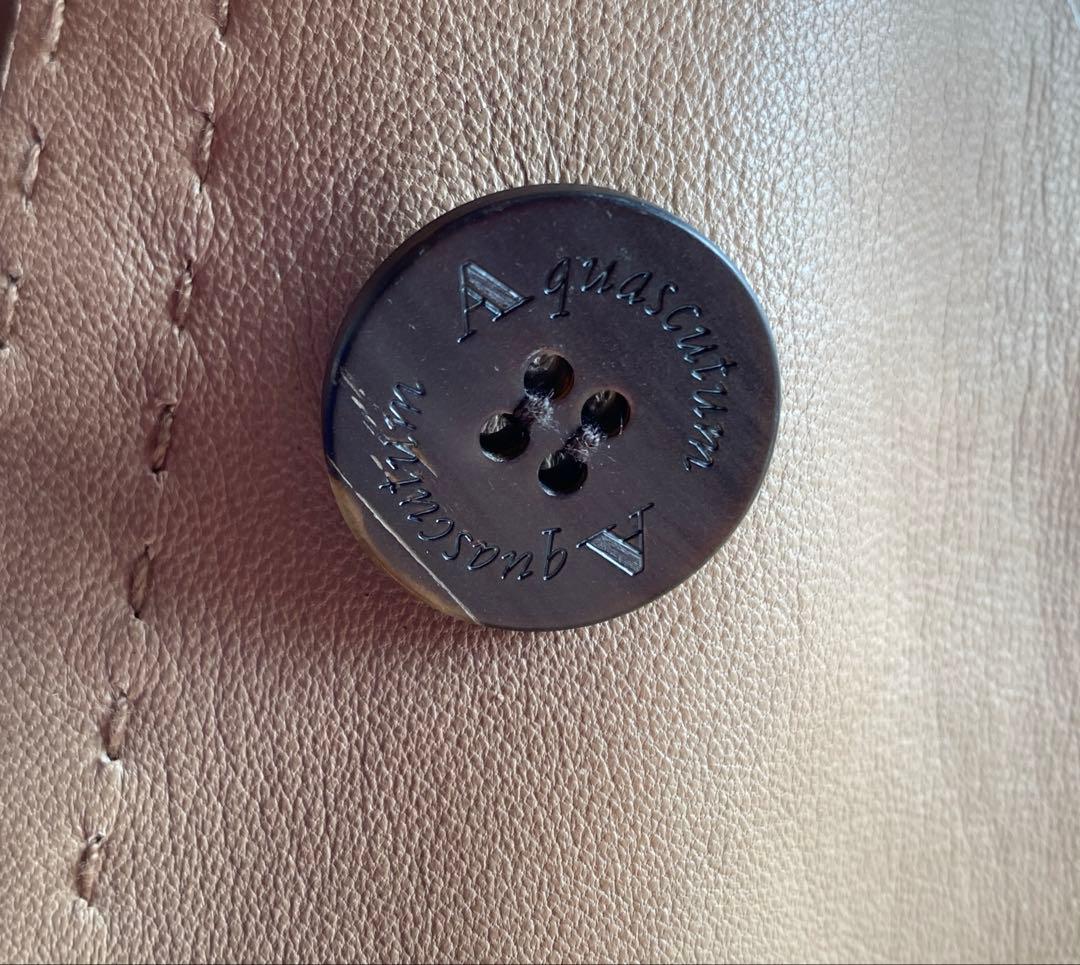 大きめサイズ✨アクアスキュータム ラムレザーコート　 ライナー付　チェック柄