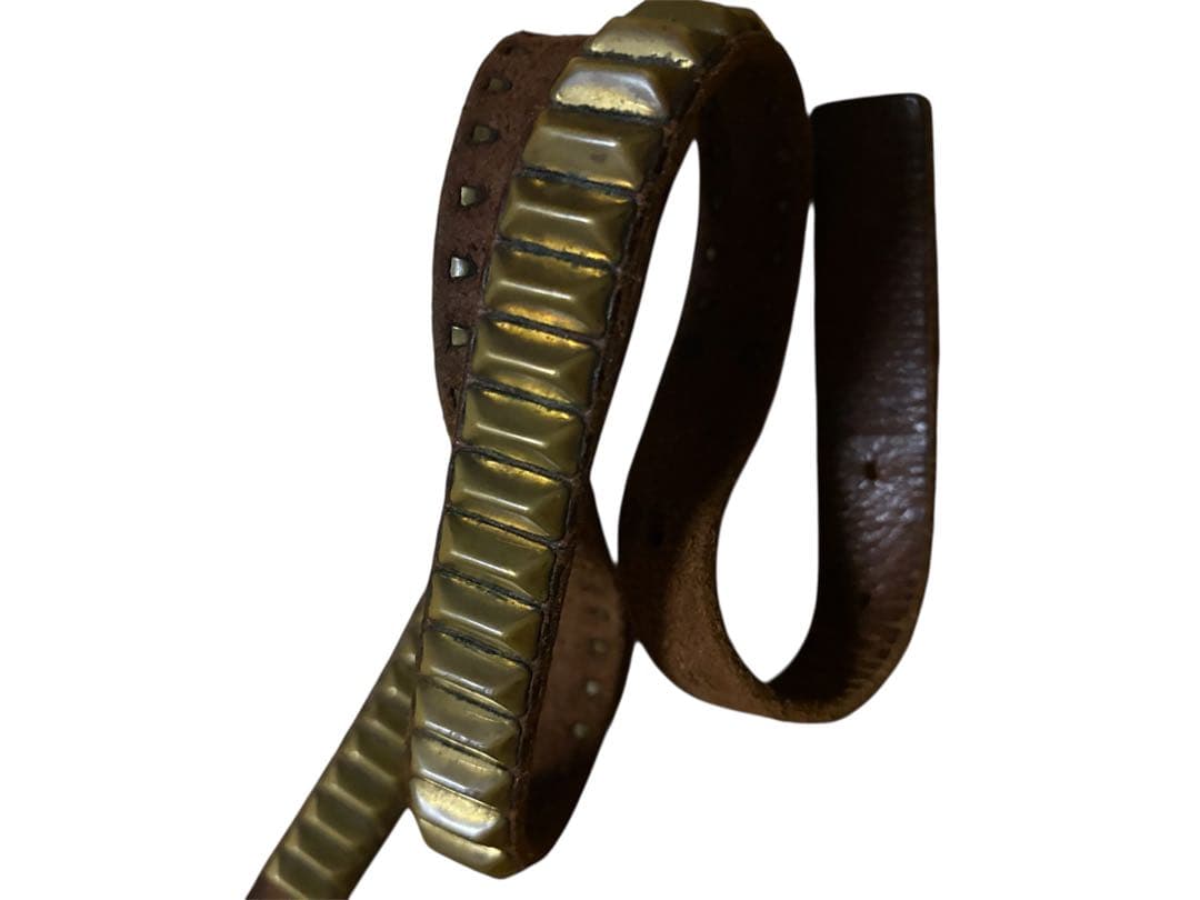 アンダーカバー　2006SS T期　スタッズベルト　茶