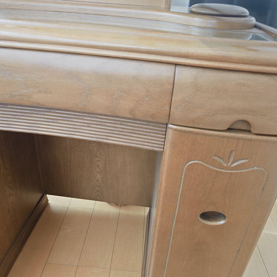 【大幅お値下げ】　天然木ドレッサー　鏡台　三面鏡　アンティーク　大塚化学　化粧台