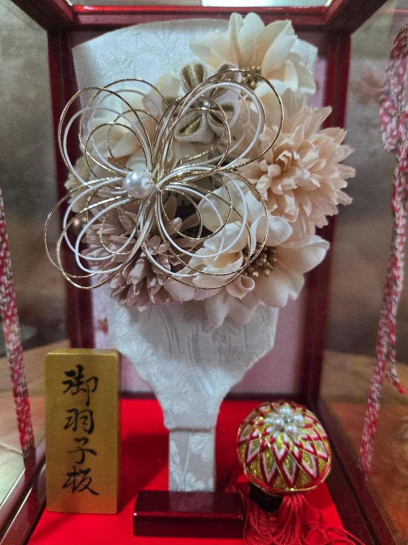【展示品限り】正月飾り　羽子板　ケース飾り　※閉店セール　H28