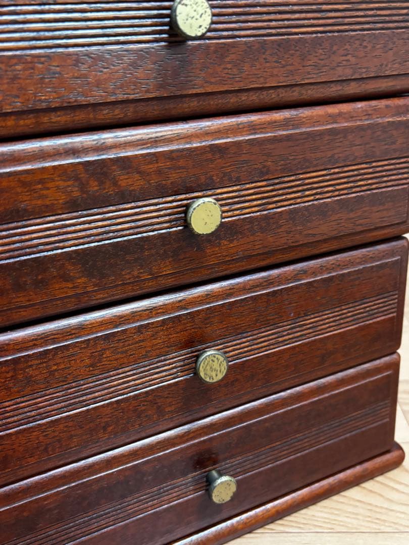 ニチバン家具　小引き出し5段　古家具　木製引き出し5段