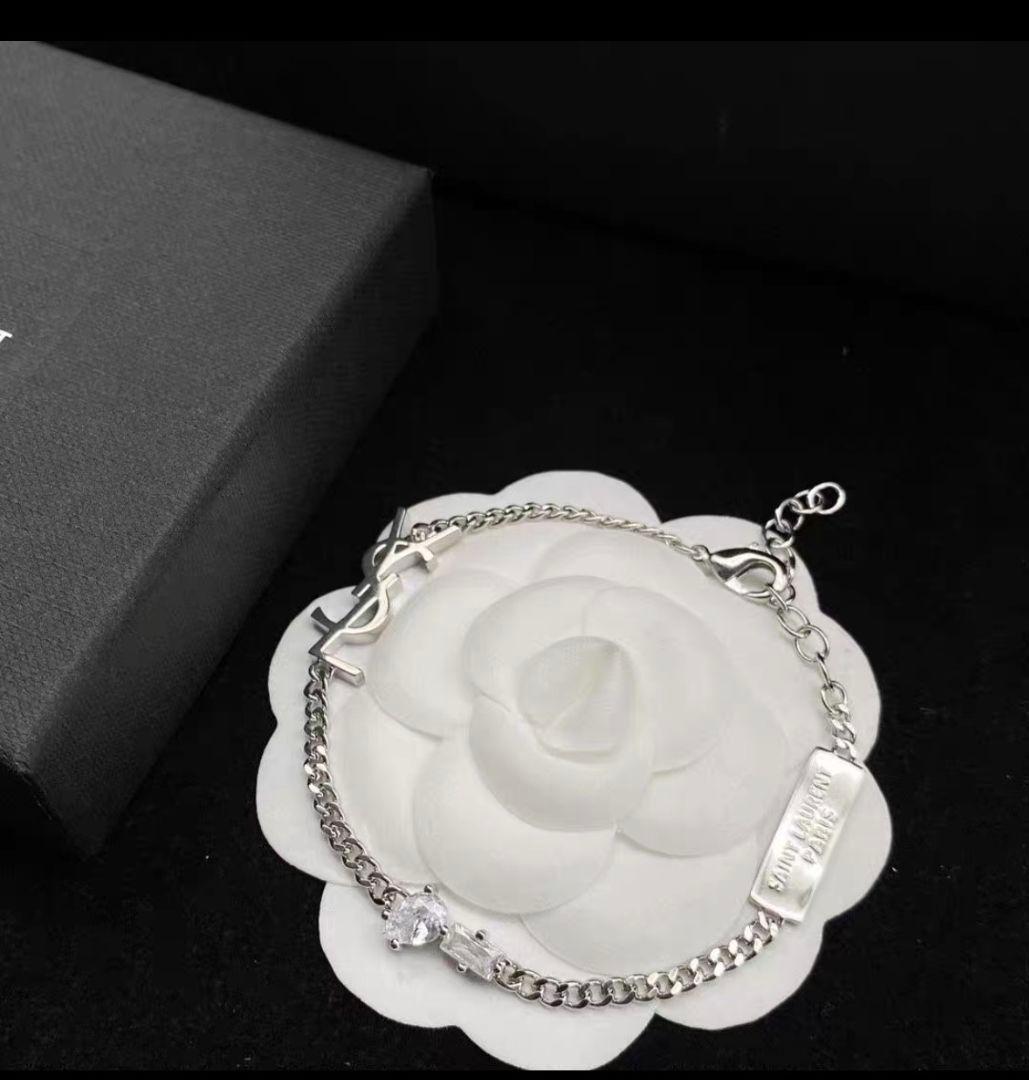 Saint Laurent YSL ロゴ ブレスレット シルバー