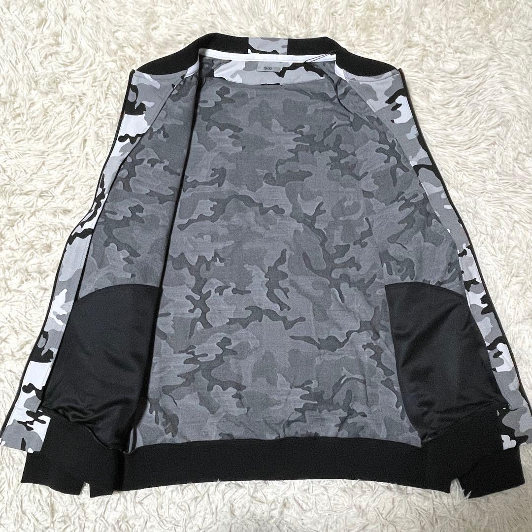 【未使用品】ジップスウェットジャケット ブラック 3L カモフラ ゴルフ
