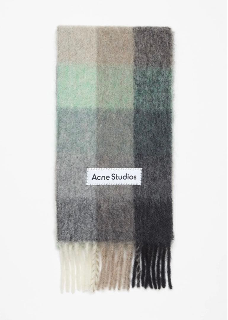 mi【良品】　Acne Studios モヘアチェックスカーフ