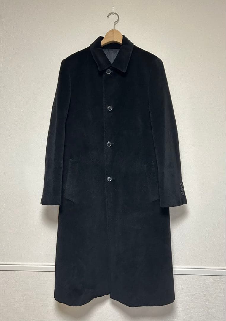 COMME CA DU MODE/ステンカラーコート/sizeL/黒/アンゴラ