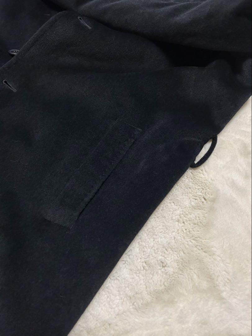 COMME CA DU MODE/ステンカラーコート/sizeL/黒/アンゴラ