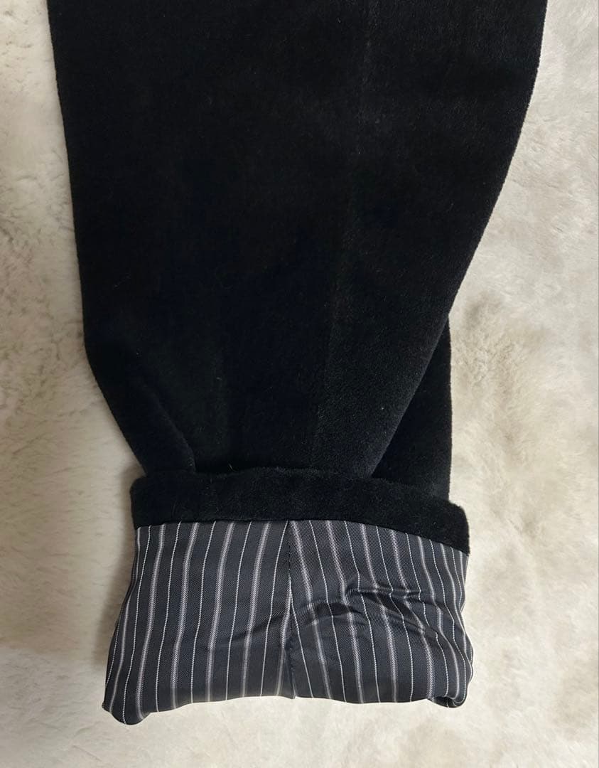 COMME CA DU MODE/ステンカラーコート/sizeL/黒/アンゴラ