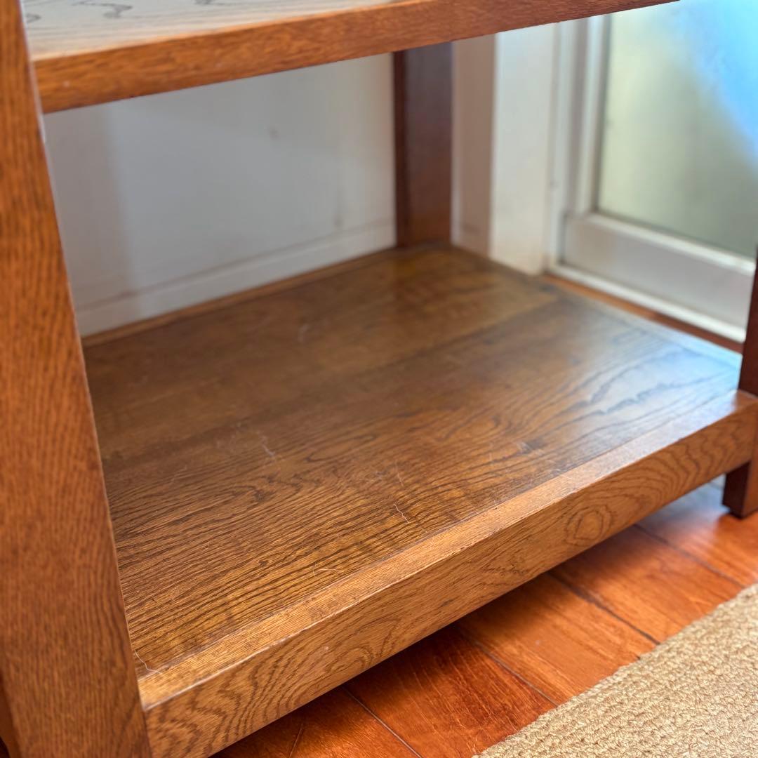 バタフライワゴン【USAビンテージ 】オーク材 サイドテーブル キャスター