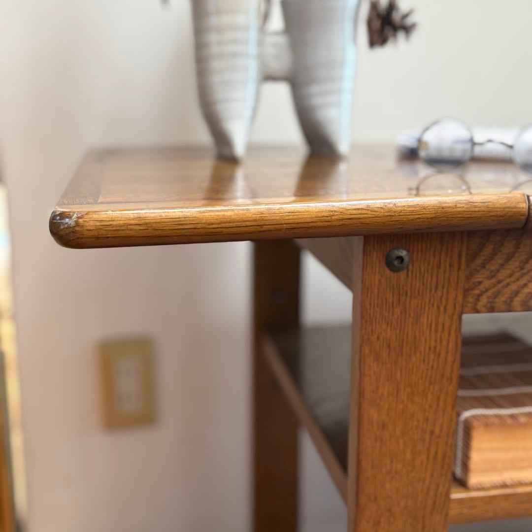 バタフライワゴン【USAビンテージ 】オーク材 サイドテーブル キャスター