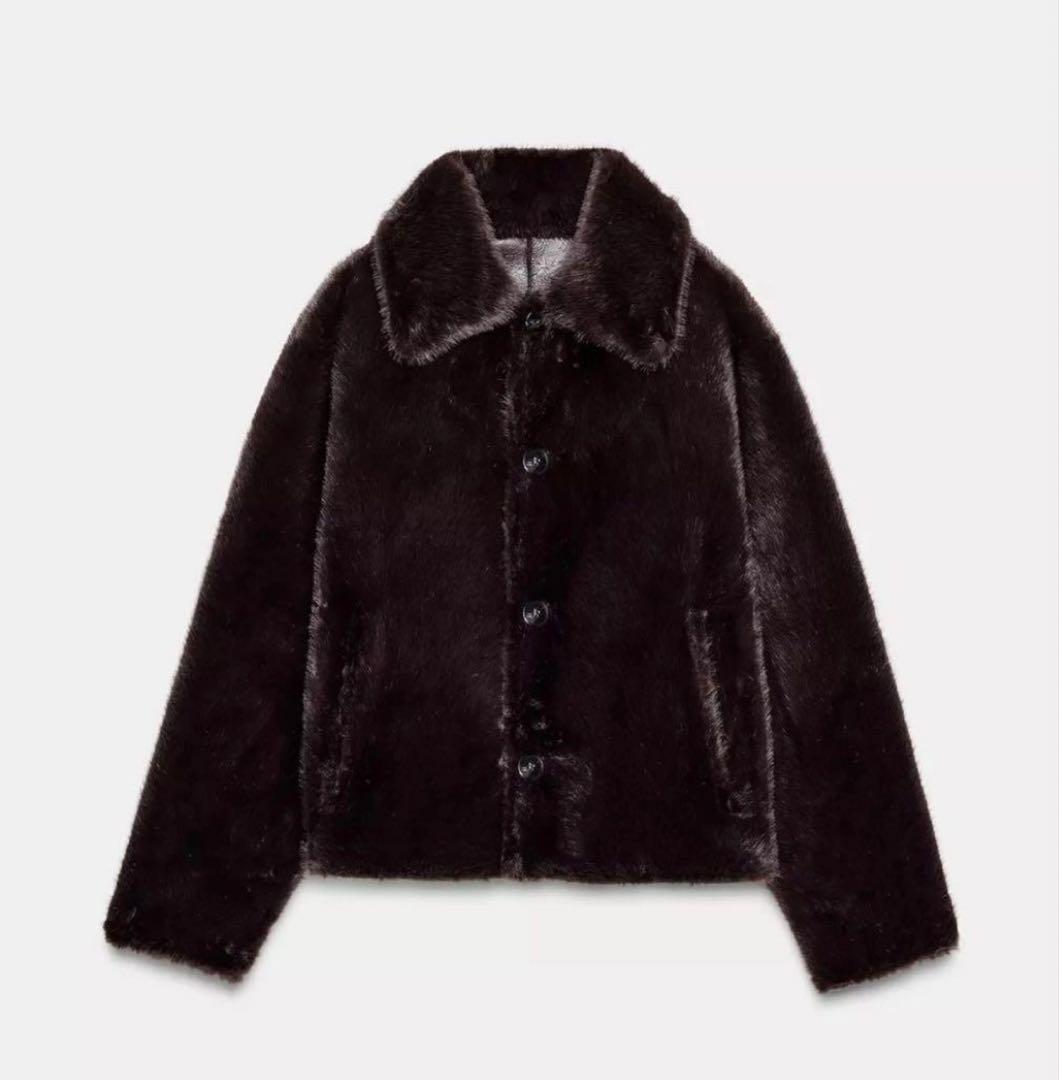 ZARA リバーシブルダブルフェイス　フェイクレザージャケット　ザラ