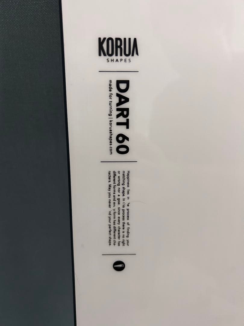 KORUA SHAPES コルアシェイプス　DART 160cm 4回使用