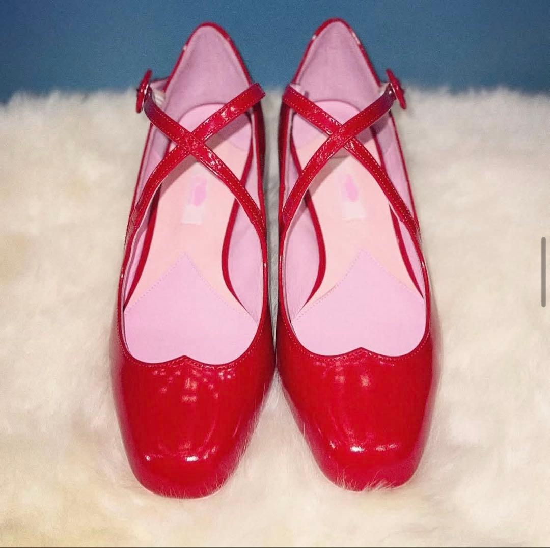 美品♡kiwanda kiwanda Ririco Red shoes♡