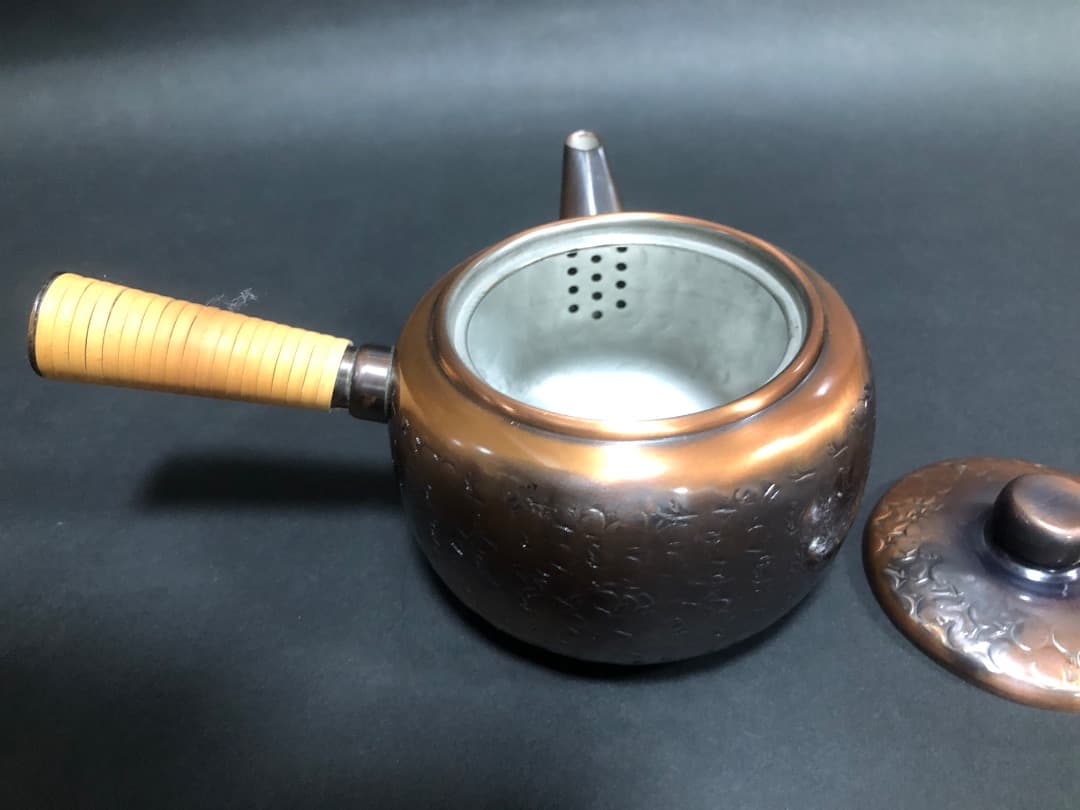 純銅茶器　 玉いぶし急須皿　星寛堂1点　夢お茶の間揃1点　2点セット