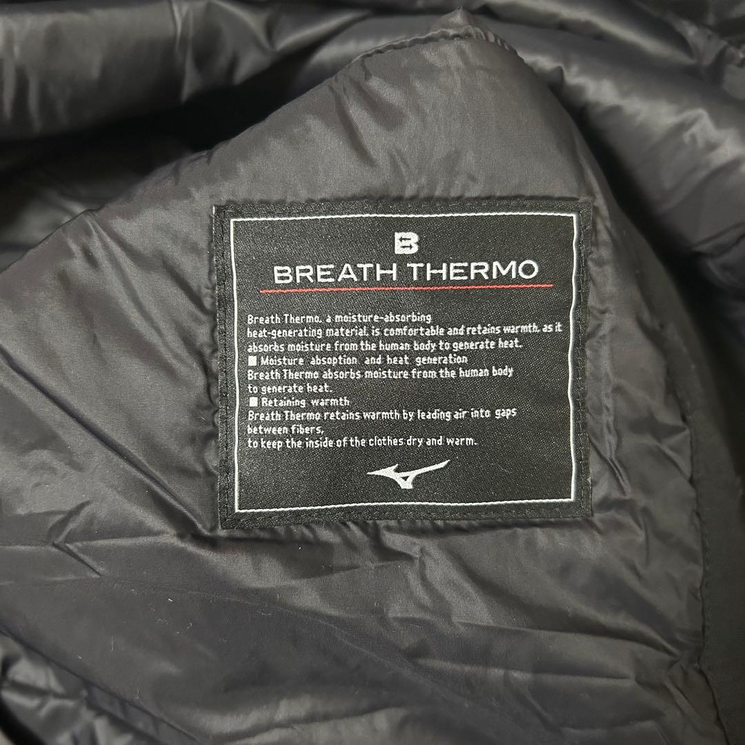 MIZUNO ブレスサーモ 中綿 ロングコート ブラック