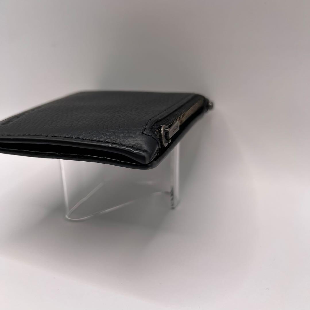 COACH C8272 二つ折り財布　マネークリップ　ブラック レザー　財布