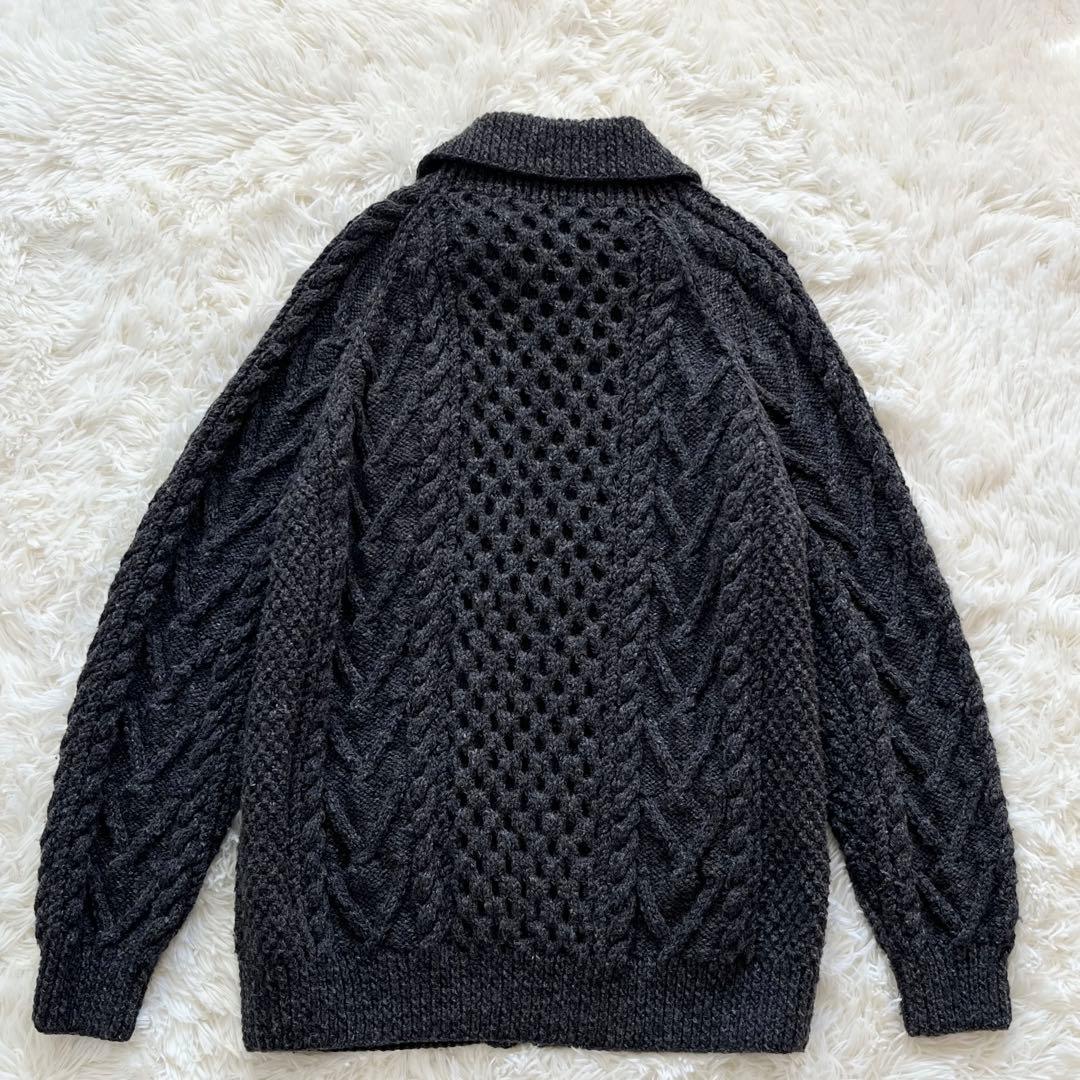 アテナデザイン ウールドライバーズニット カーディガン L〜XL 程度グレー