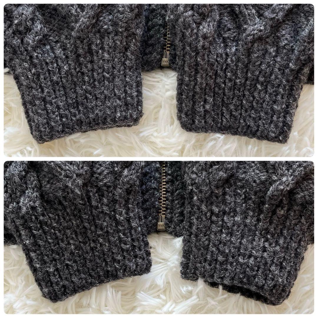 アテナデザイン ウールドライバーズニット カーディガン L〜XL 程度グレー