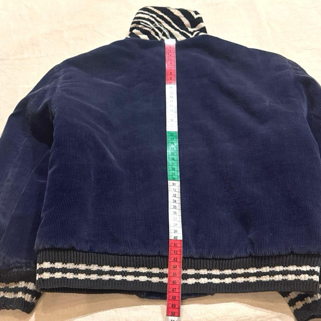 50s VINTAGE コーデュロイ アニマル ゼブラ ジャケット 短丈 ナス紺
