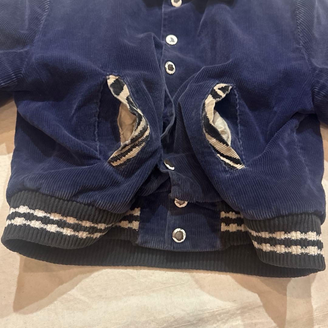 50s VINTAGE コーデュロイ アニマル ゼブラ ジャケット 短丈 ナス紺