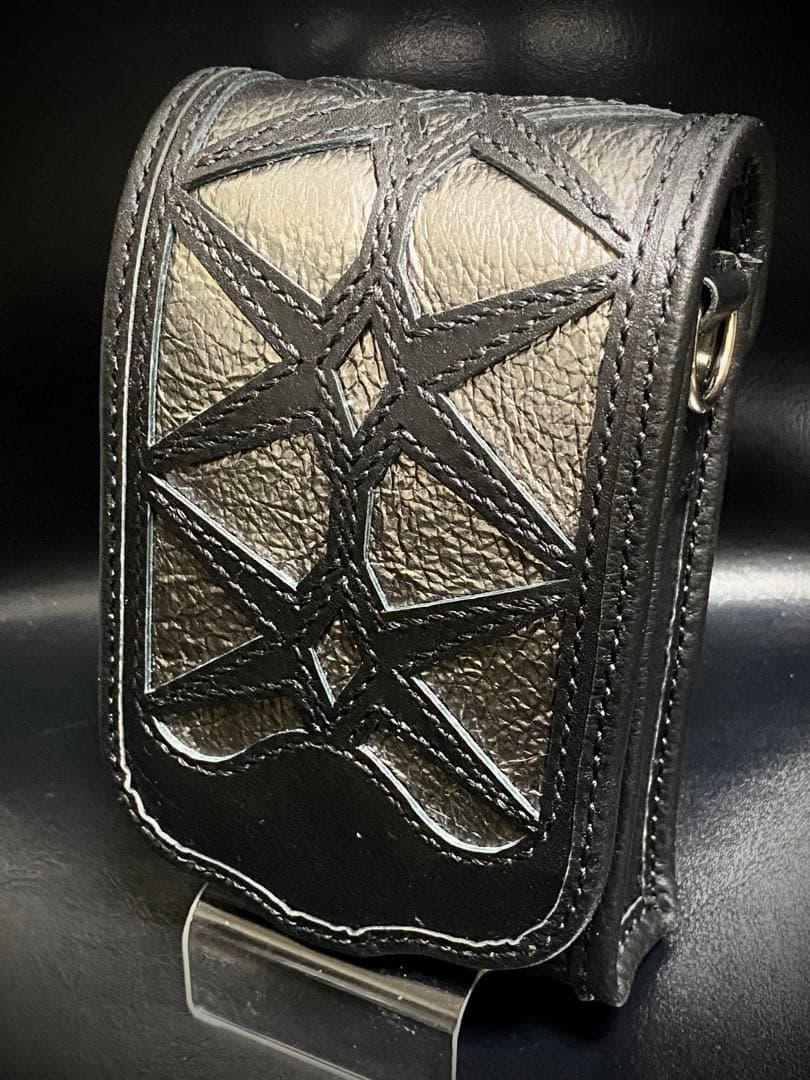 【レザーハンドメイド_全て手縫い】ドロップインダーツケースNo.74