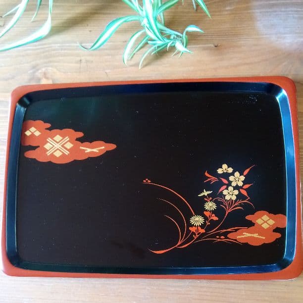 【高級　美品】漆器　お盆　秀衡塗　丸三漆器