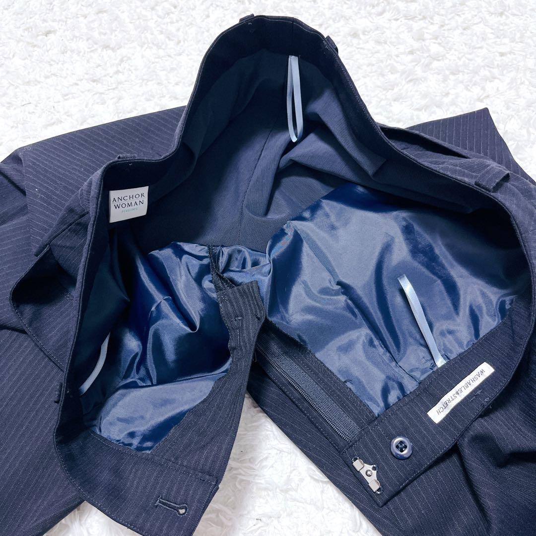 アンカーウーマン スーツ セットアップ 3点 洗える ストレッチ 大きいサイズ