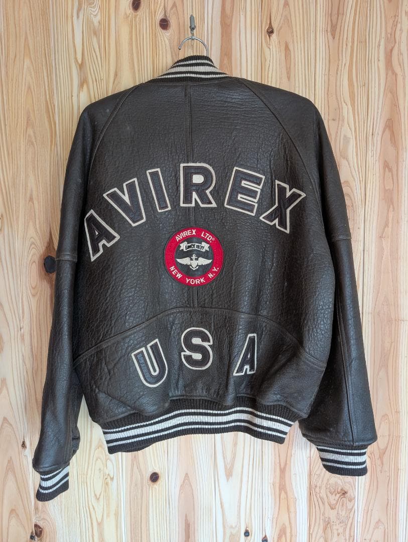 AVIREX アヴィレックス　レザージャケット　ブラウン　Mサイズ