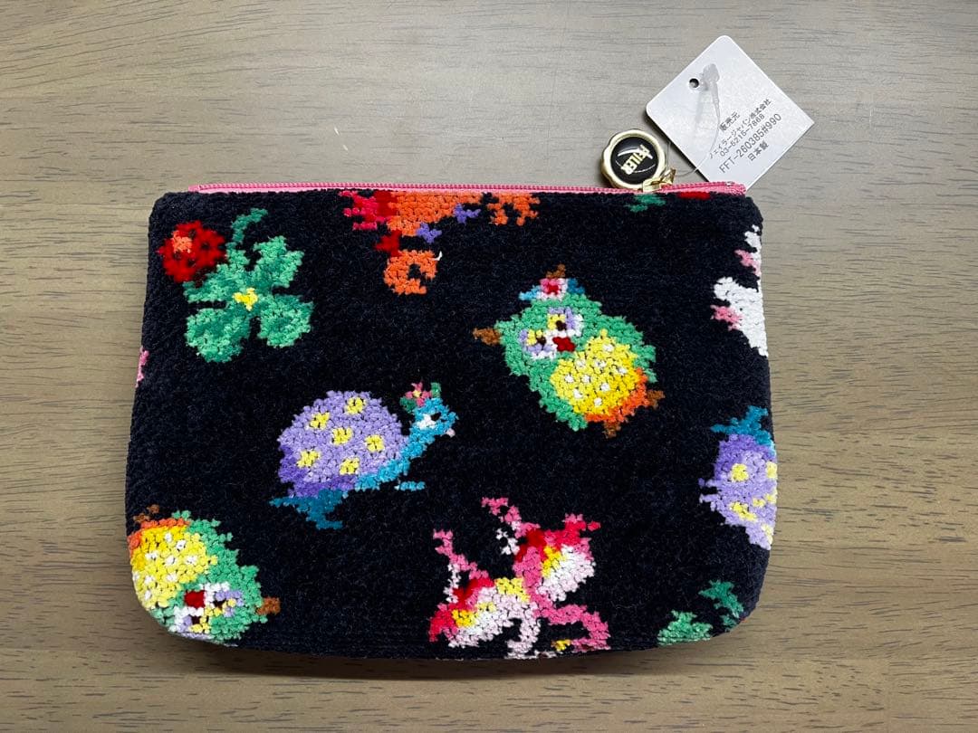 FEILER 神崎恵さん×フェイラー　ファンキーフォーチュン　ポーチ　ネイビー