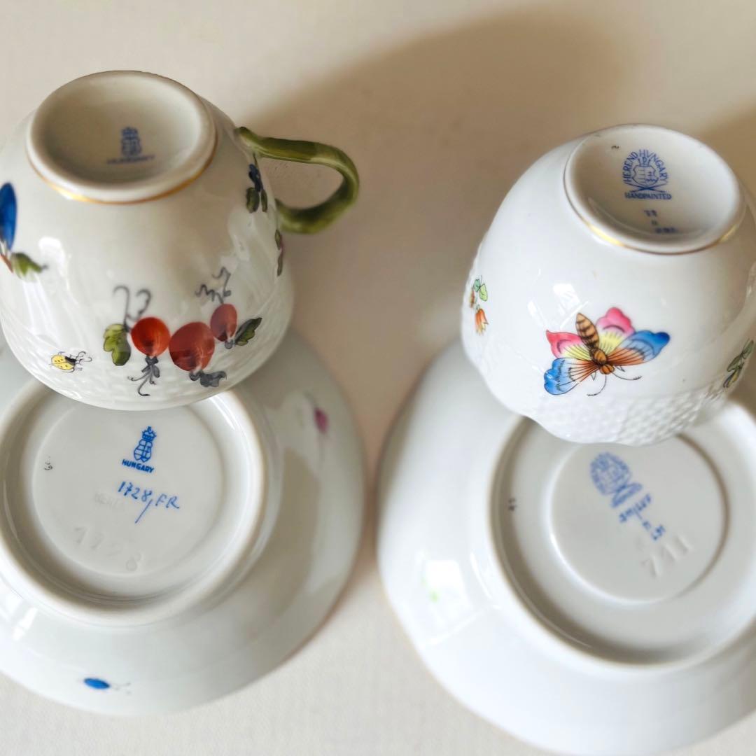 ヘレンド     ヴィクトリア　フルーツ　２客セット