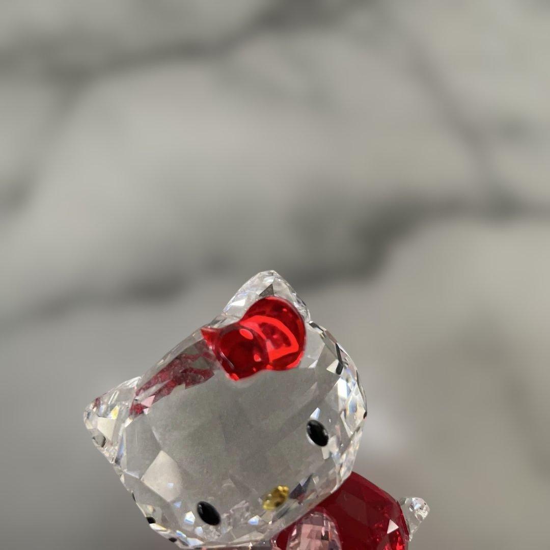 スワロフスキー ハローキティ ピンク ハート 置物