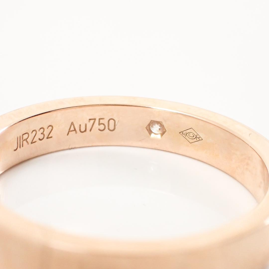 カルティエ Cartier K18PG 1PD エングレーブド リング 51号