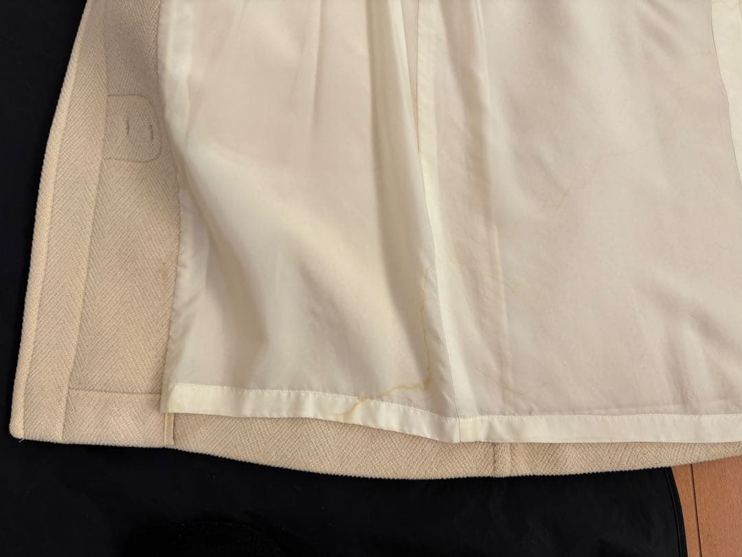 【OLD ENGLAND】ダッフルコート　オフホワイト　クリーム色　クリーニング