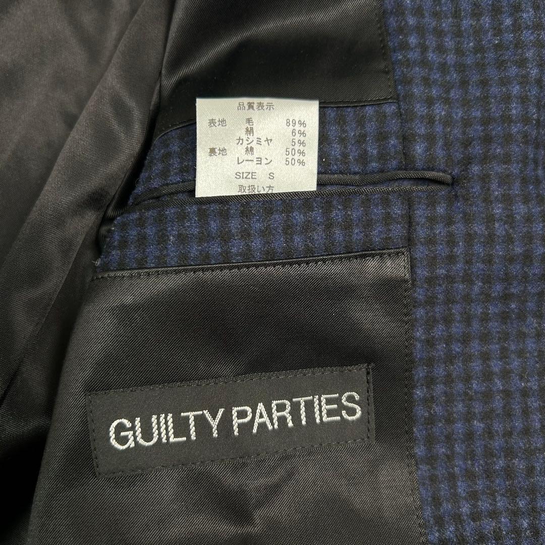 WACKO MARIA ゼニア生地　カシミヤ・シルク混ステンカラーコート　千鳥柄