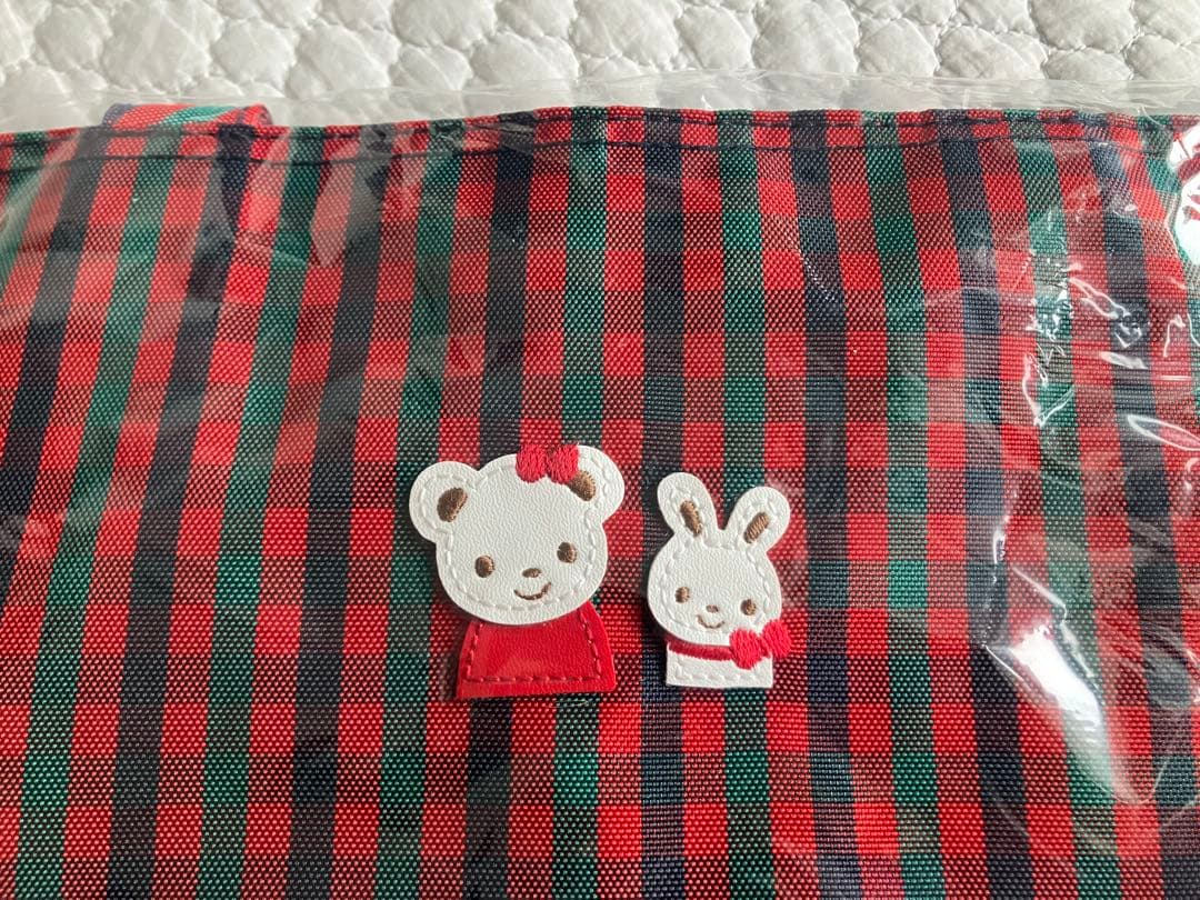 新品未開封　ファミリア　ナイロン　チェック　レッスンバッグ　トートバッグ