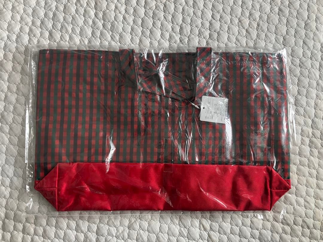 新品未開封　ファミリア　ナイロン　チェック　レッスンバッグ　トートバッグ