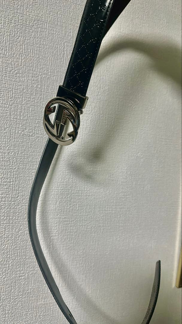 グッチ　GUCCIベルト　ブラックレザー
