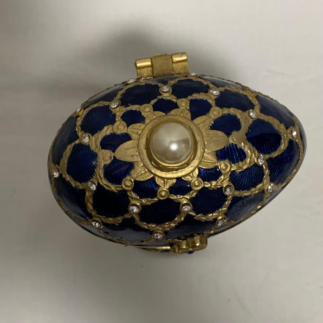 KRISCHERCO ジュエリーケース オルゴール付き ヴィンテージ品　ブルー