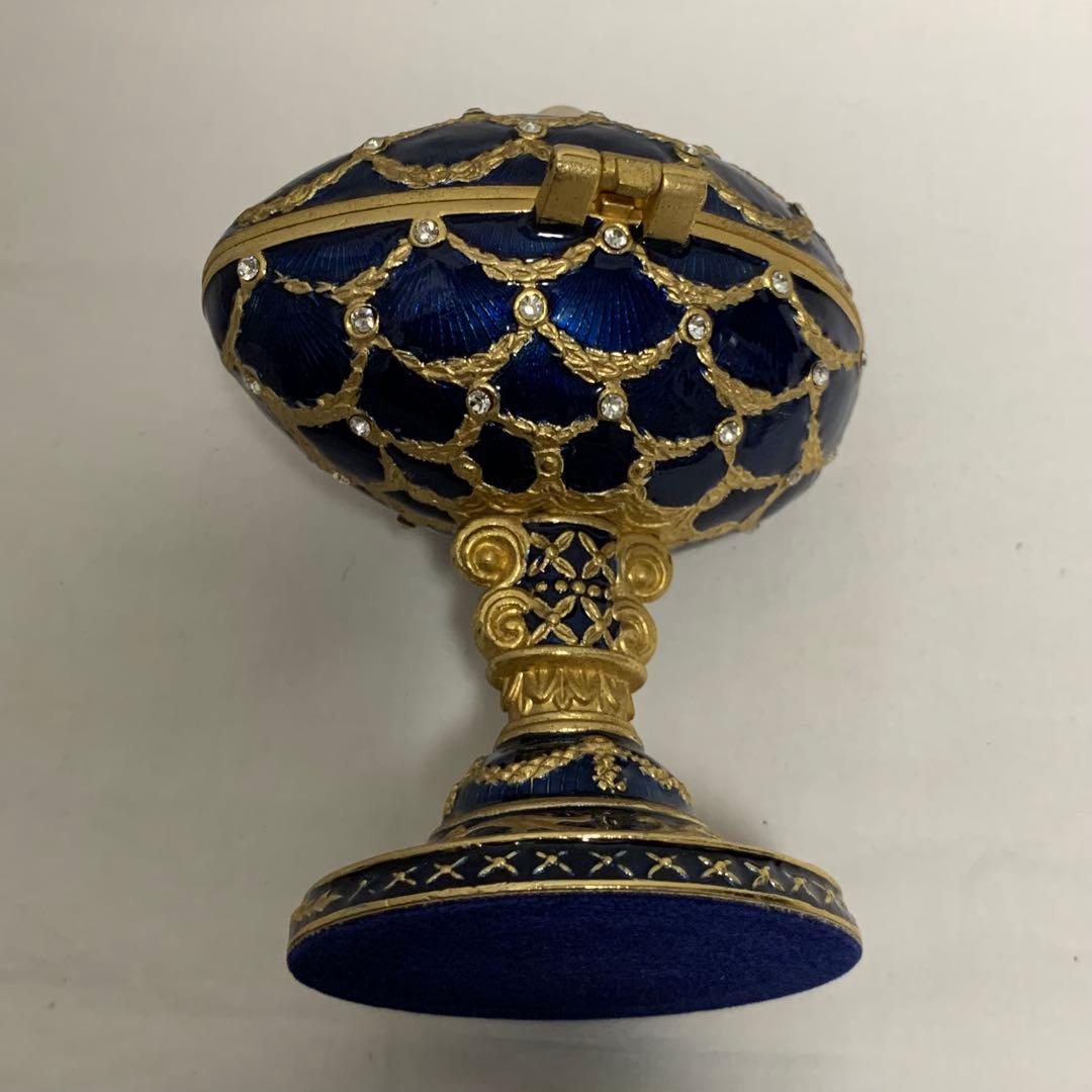 KRISCHERCO ジュエリーケース オルゴール付き ヴィンテージ品　ブルー