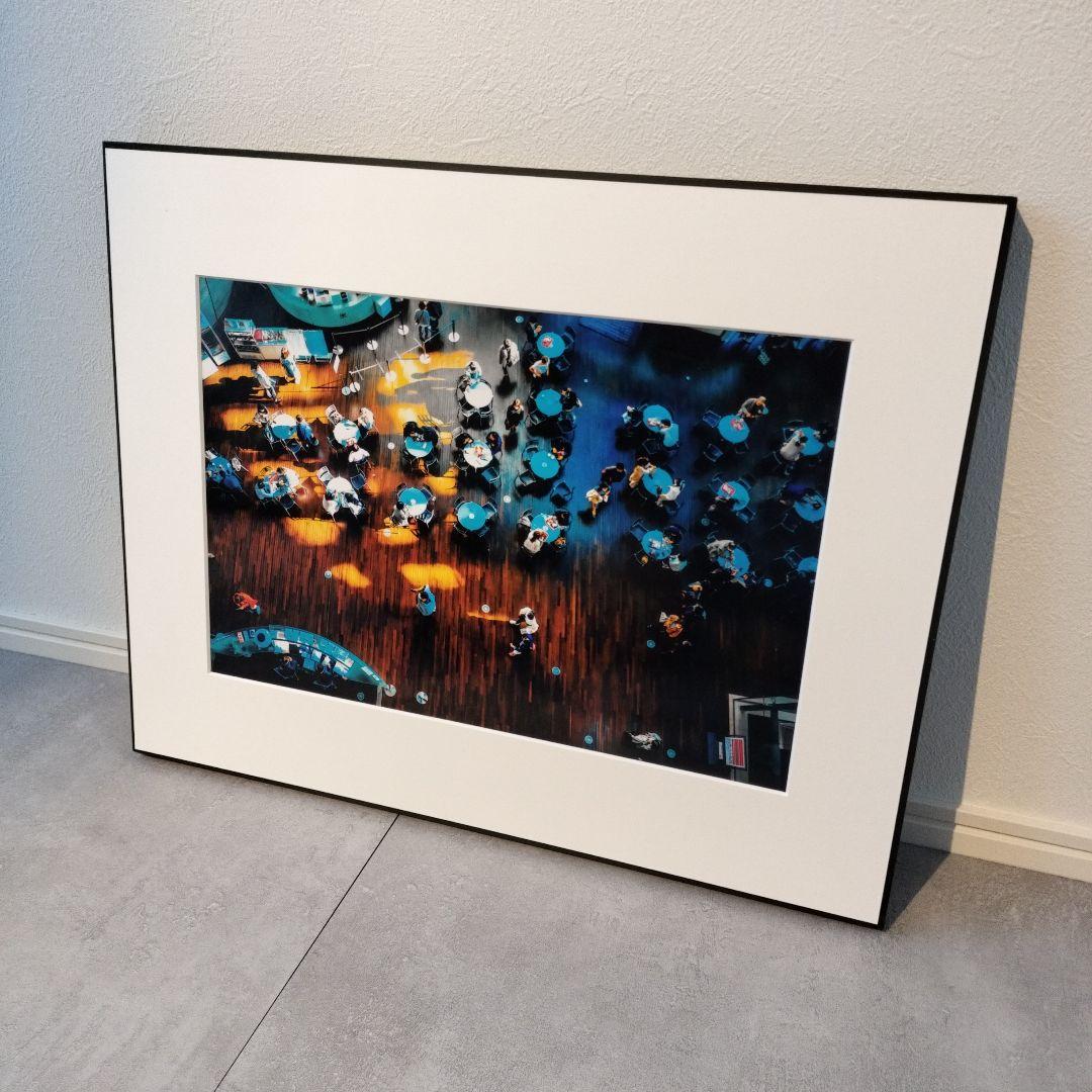 現代アート カフェの賑わい 絵画 約50cm x 70cm