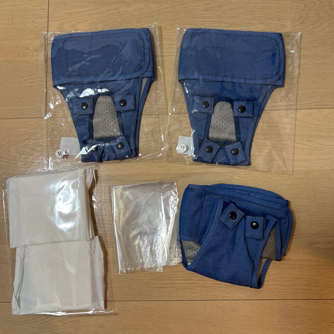 うんコロキャッチMサイズ ネイビー 3枚　パット・ビニール袋付き