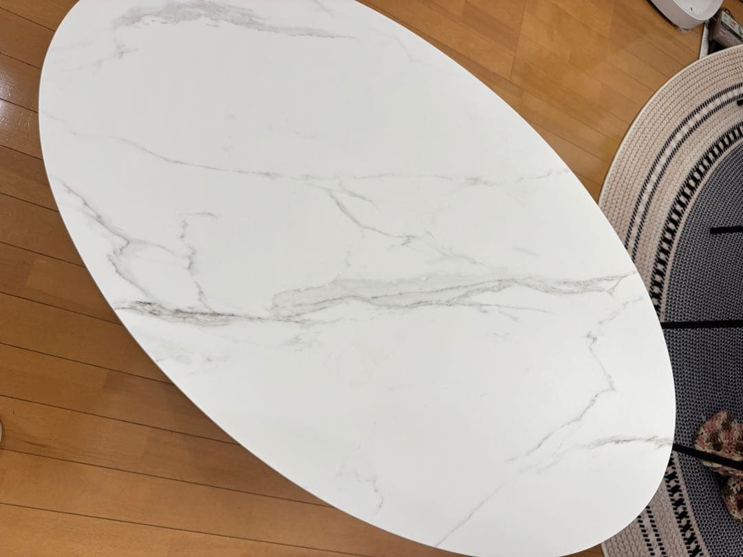 楕円形マーブル 大理石センターテーブル