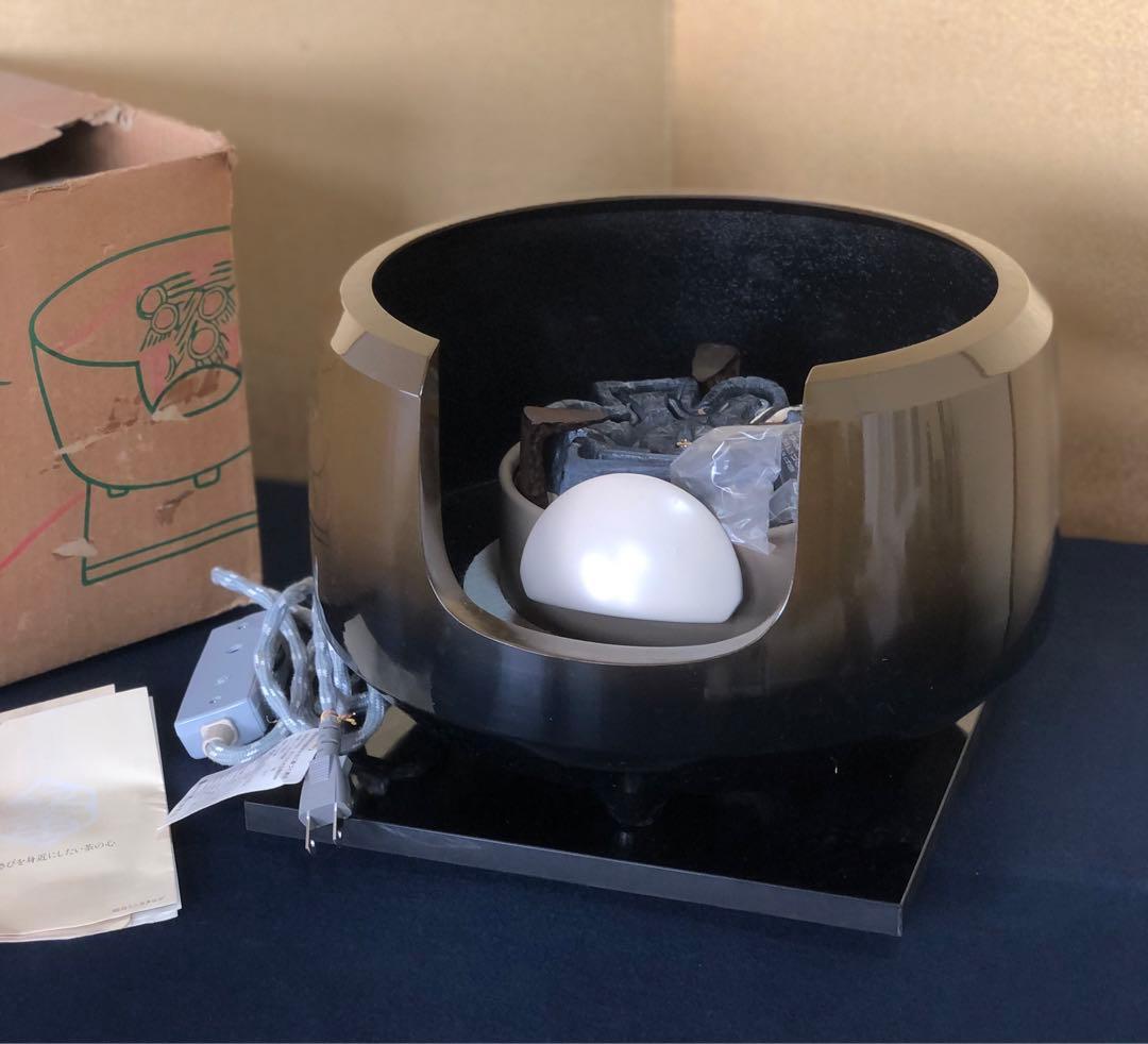 《R》野々田式 合金面取風炉 古銅色B 風炉型電熱器 元箱 260116き4