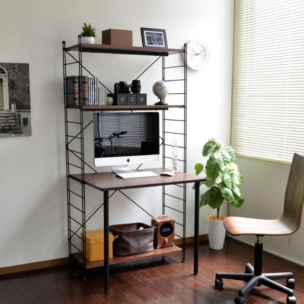 《新品・送料無料》Wラダー 梯子型 パソコンデスク 幅83.5cm デスク