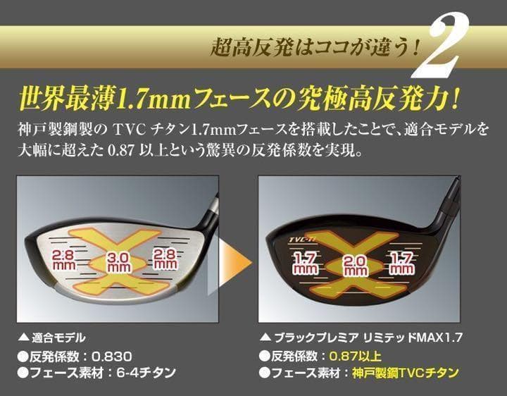 【ヘッドのみ】世界最薄超高反発で40yUP! マキシマックス ブラックプレミア