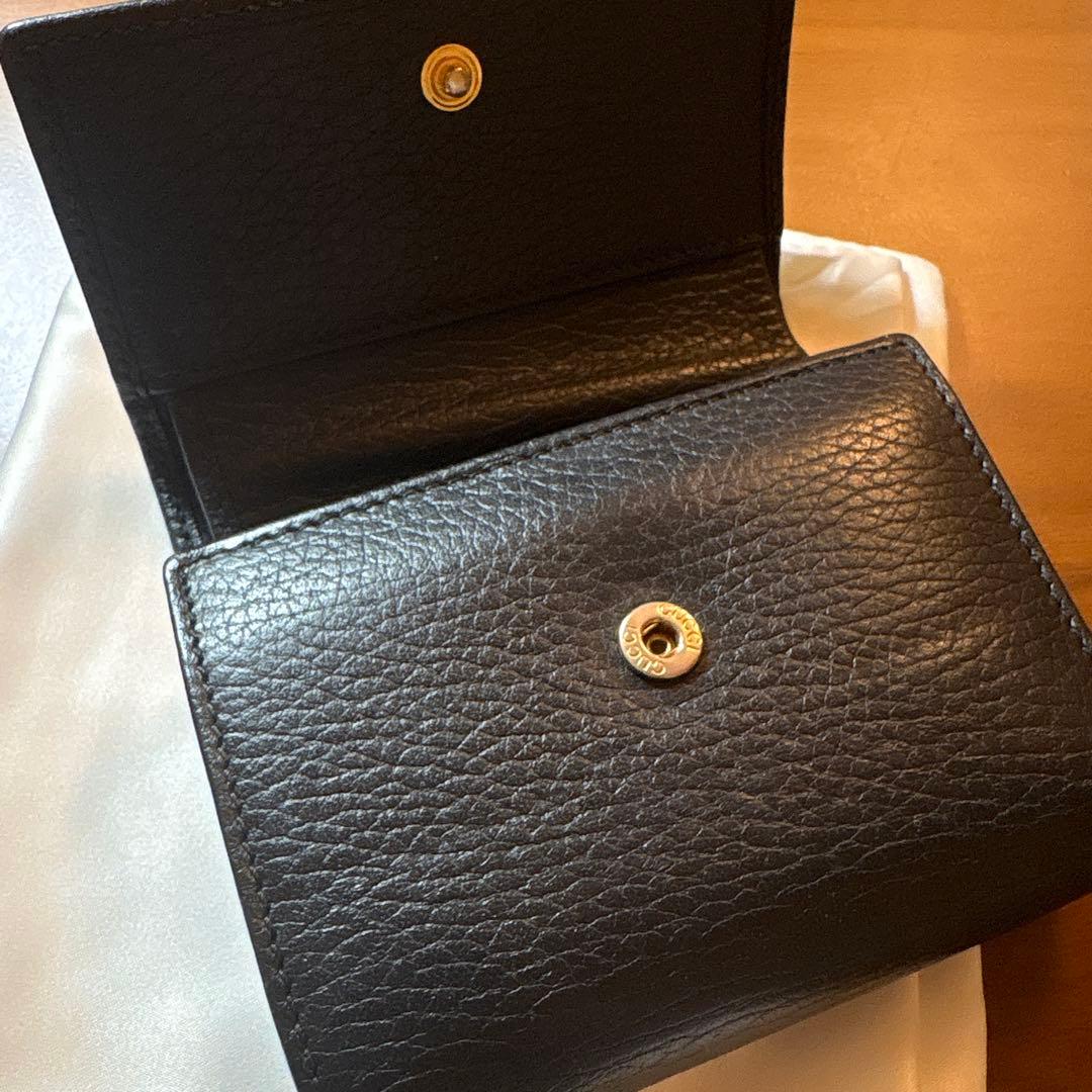 GUCCI グッチ　三つ折り財布　ブラック